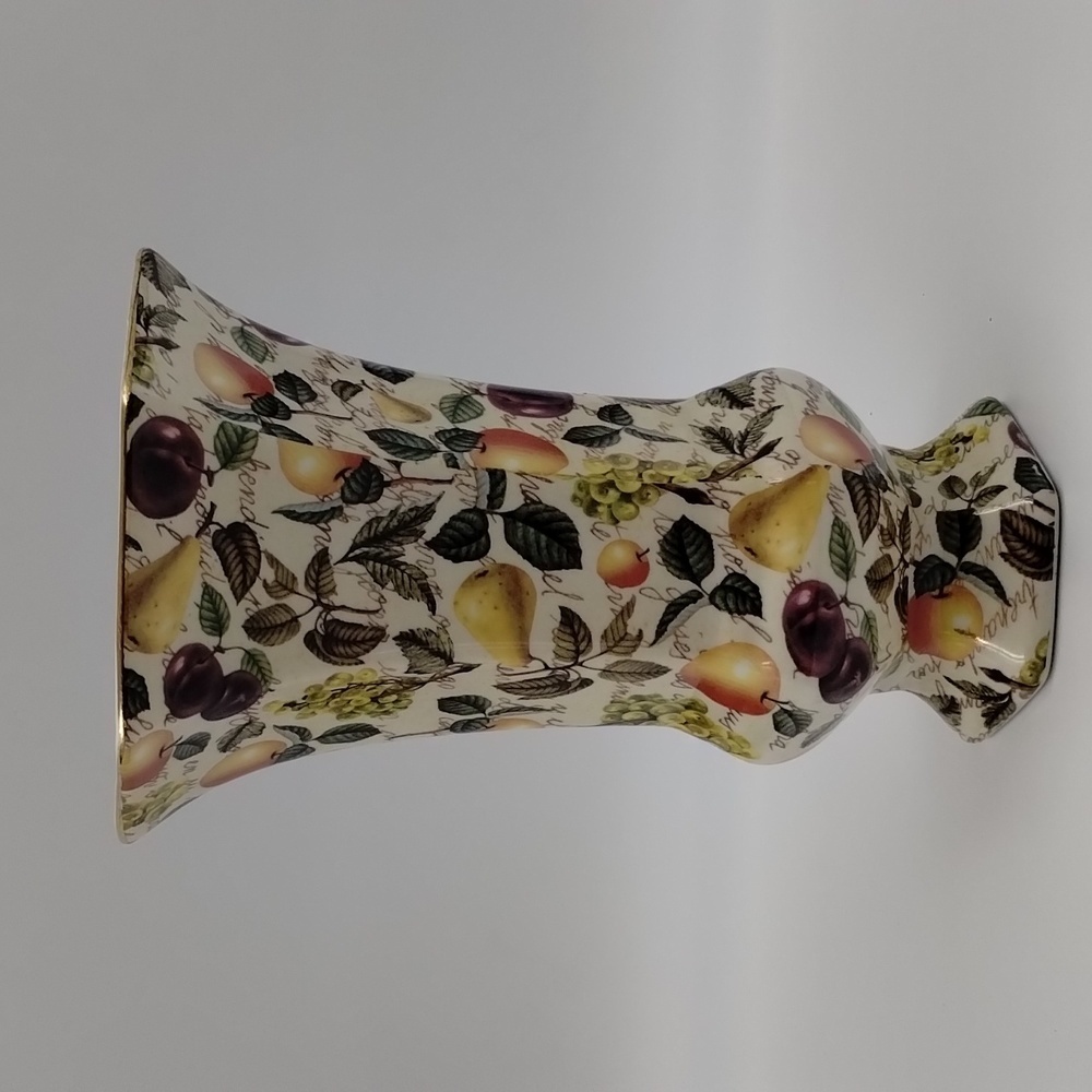 Formalities by Baum Bros. Eden Fruit Chintz Bone China Vase